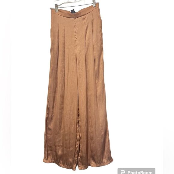 Sincerely Jules women's satin flowy wide leg pants size medium - Picture 2 of 8